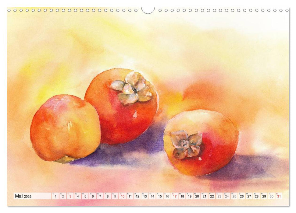 Obst Aquarelle (CALVENDO Wandkalender 2026)