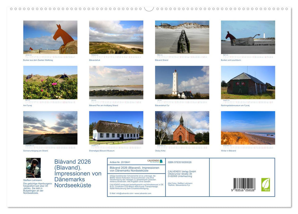 Blåvand 2026 (Blavand). Impressionen von Dänemarks Nordseeküste (CALVENDO Premium Wandkalender 2026)