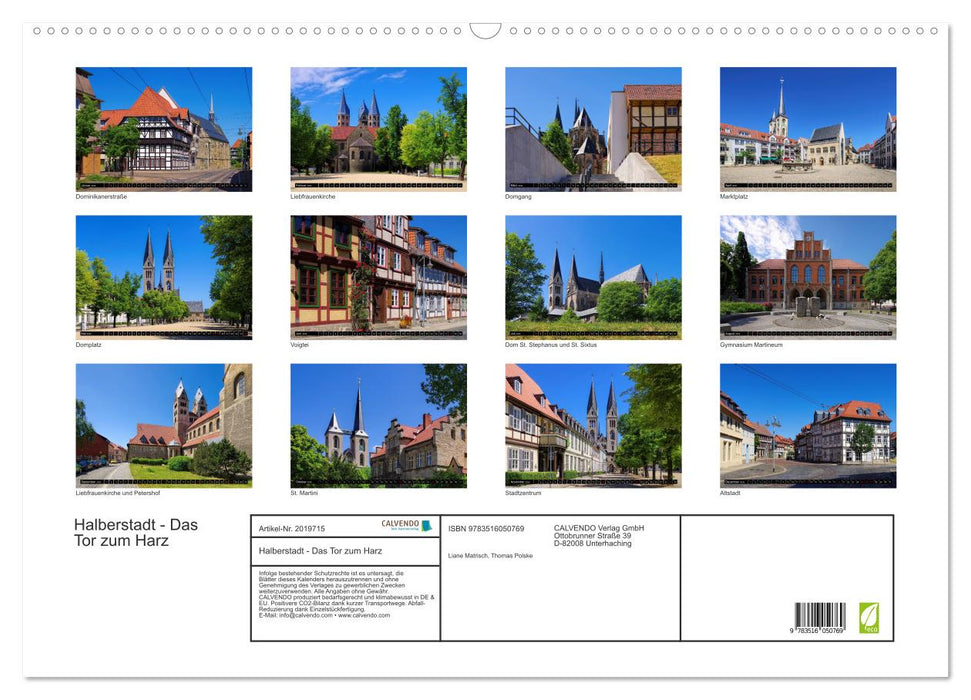 Halberstadt - Das Tor zum Harz (CALVENDO Wandkalender 2026)