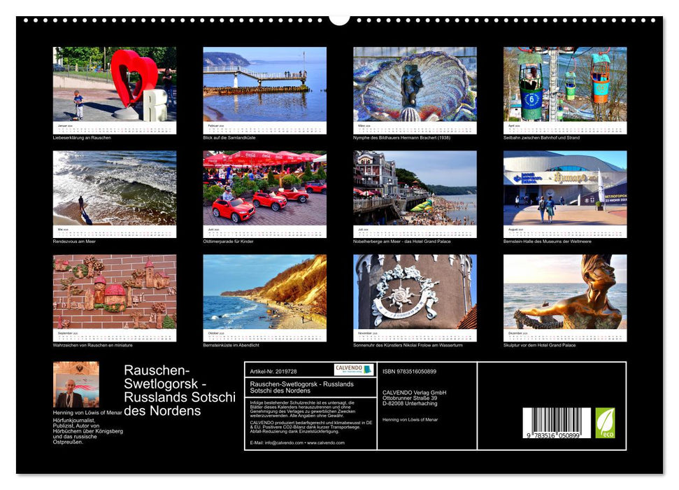 Rauschen-Swetlogorsk - Russlands Sotschi des Nordens (CALVENDO Premium Wandkalender 2026)