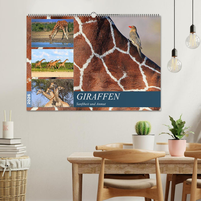 Giraffen - Sanftheit und Anmut (CALVENDO Wandkalender 2026)