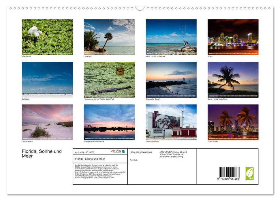 Florida. Sonne und Meer (CALVENDO Premium Wandkalender 2026)