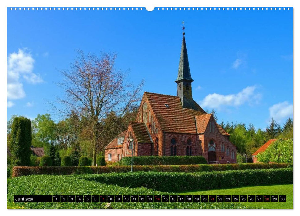 Kirchen in Ostfriesland (CALVENDO Premium Wandkalender 2026)