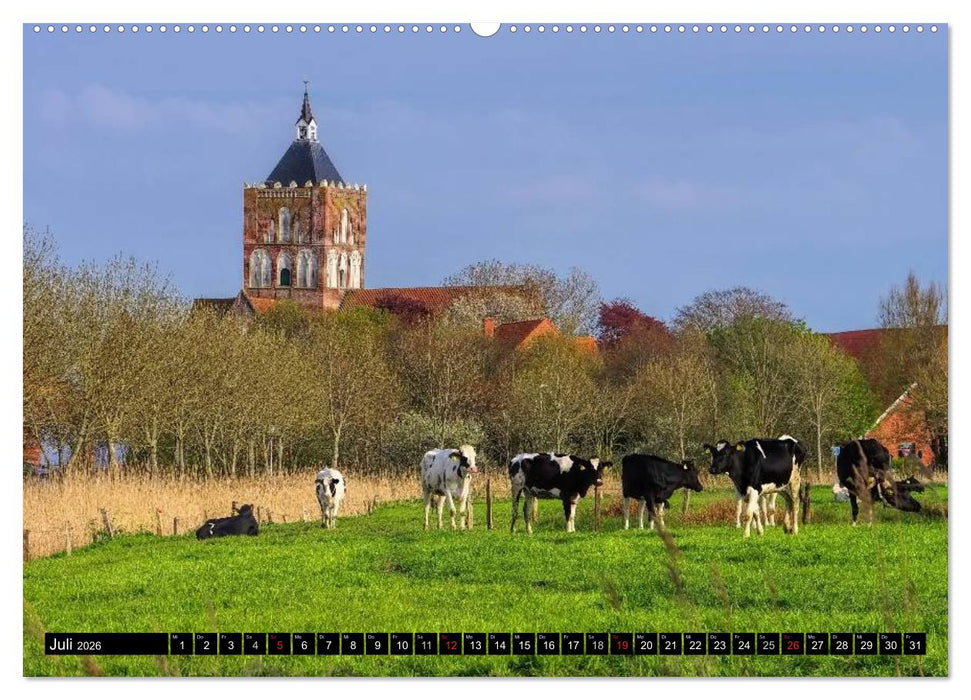 Kirchen in Ostfriesland (CALVENDO Premium Wandkalender 2026)