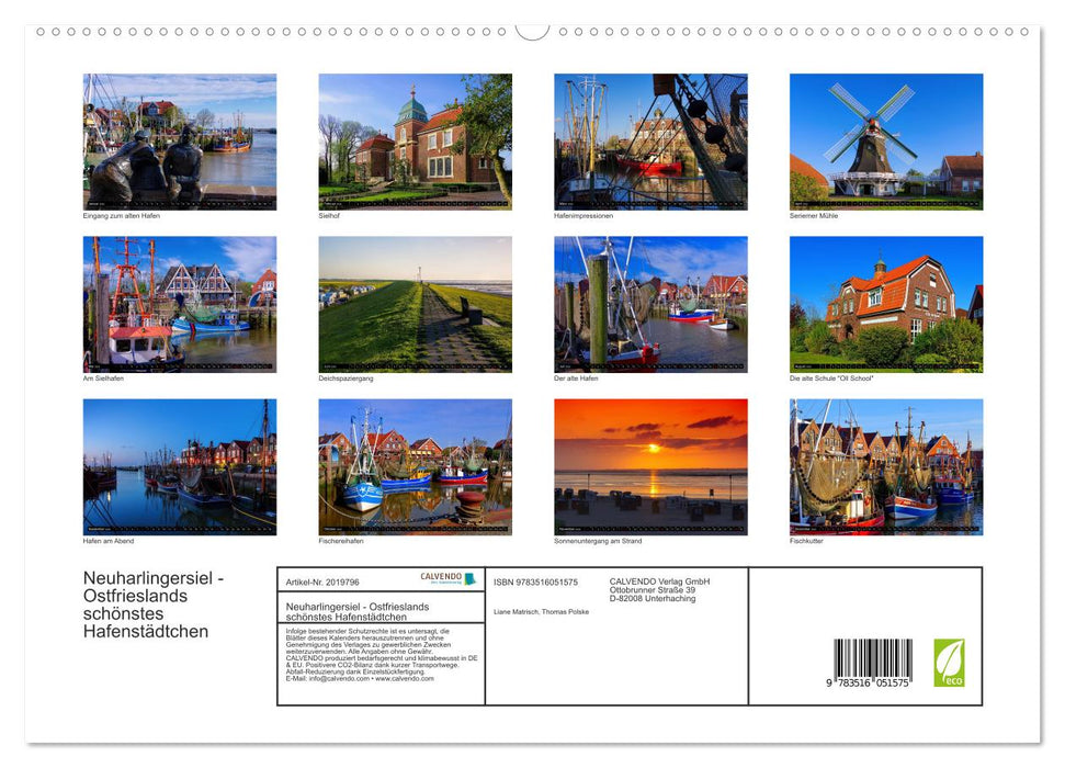 Neuharlingersiel - Ostfrieslands schönstes Hafenstädtchen (CALVENDO Premium Wandkalender 2026)