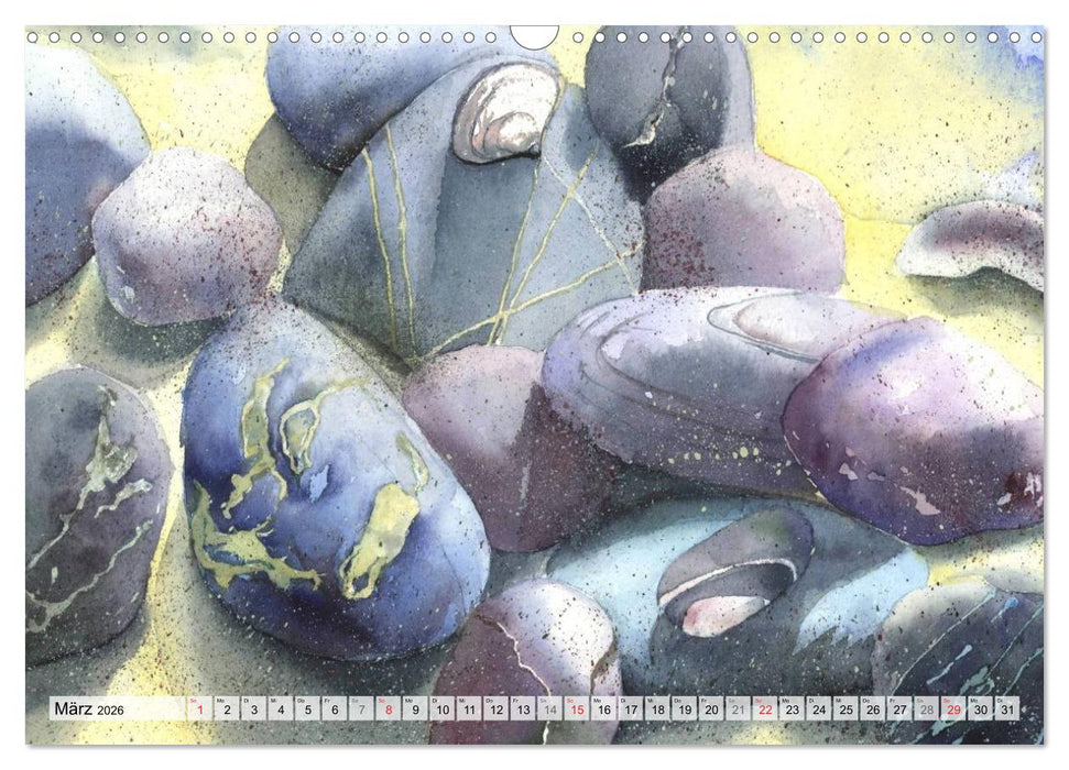 Komm mit ans Meer – Aquarelle (CALVENDO Wandkalender 2026)