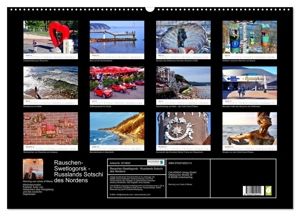 Rauschen-Swetlogorsk - Russlands Sotschi des Nordens (CALVENDO Wandkalender 2026)