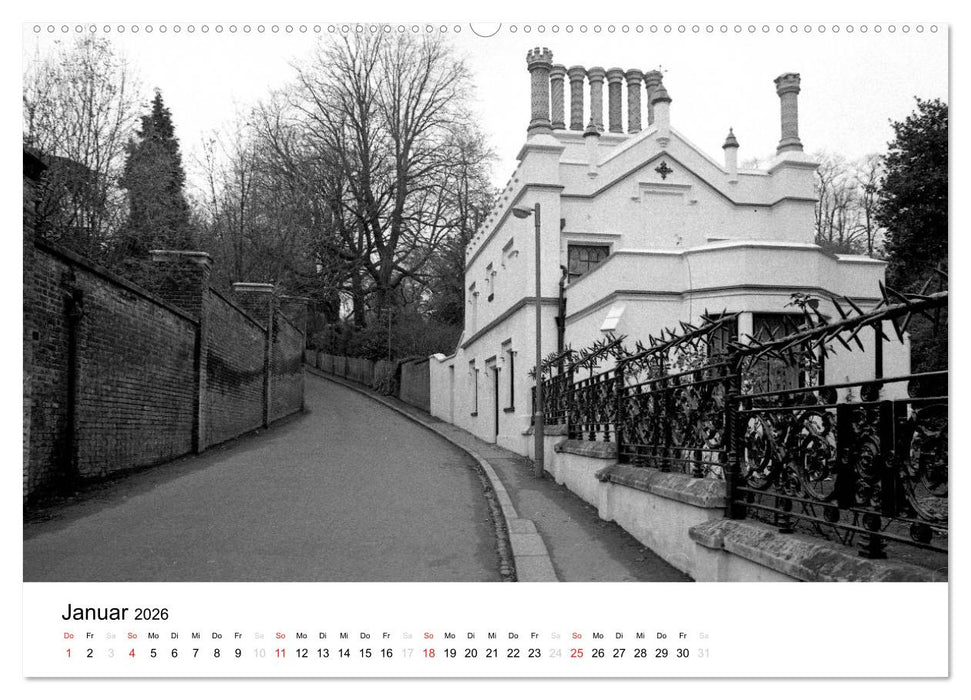 Highgate Cemetery London (CALVENDO Premium Wandkalender 2026)
