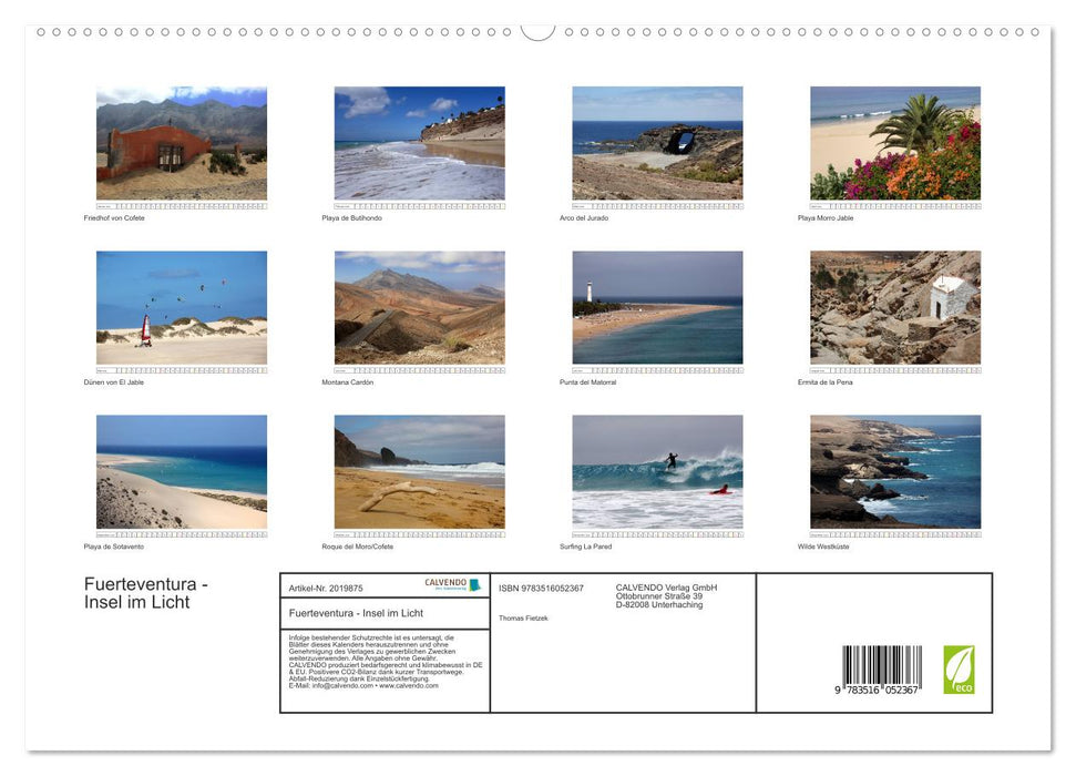Fuerteventura - Insel im Licht (CALVENDO Premium Wandkalender 2026)