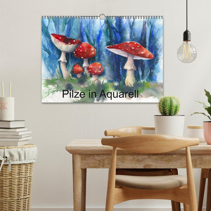 Pilze in Aquarell (CALVENDO Wandkalender 2026)