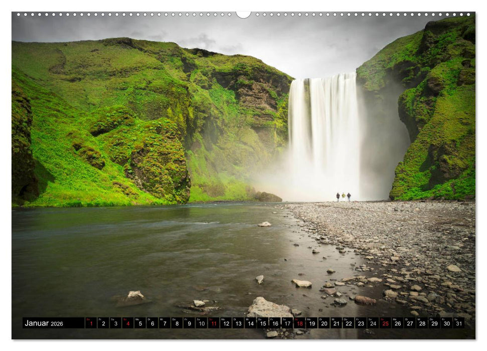 WASSERFÄLLE - Sanfte und tosende Schönheiten (CALVENDO Premium Wandkalender 2026)