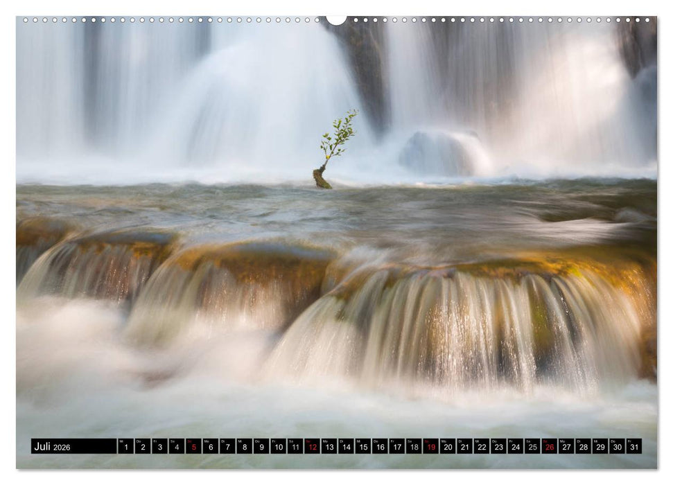 WASSERFÄLLE - Sanfte und tosende Schönheiten (CALVENDO Premium Wandkalender 2026)