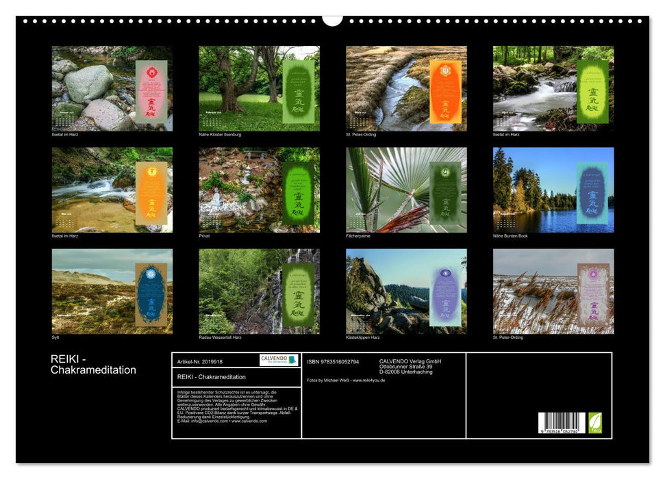 REIKI - Chakrameditation (CALVENDO Wandkalender 2026)