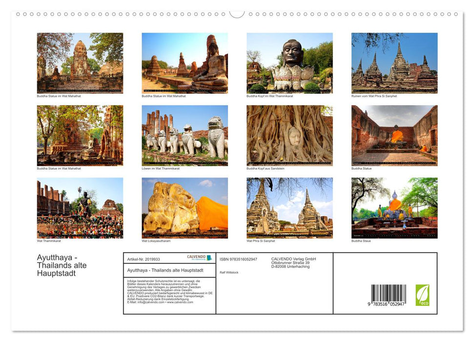 Ayutthaya - Thailands alte Hauptstadt (CALVENDO Premium Wandkalender 2026)