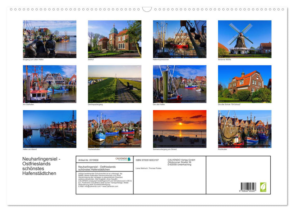 Neuharlingersiel - Ostfrieslands schönstes Hafenstädtchen (CALVENDO Wandkalender 2026)