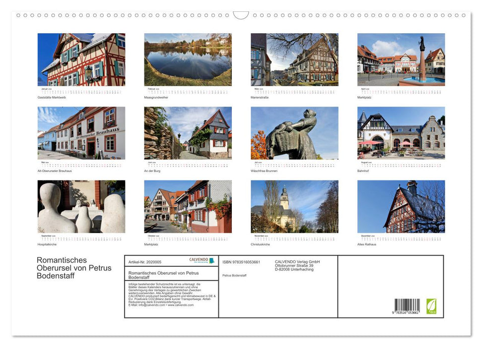 Romantisches Oberursel von Petrus Bodenstaff (CALVENDO Wandkalender 2026)
