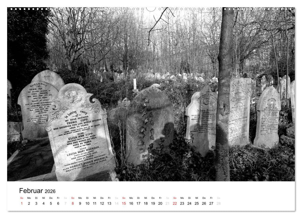 Highgate Cemetery London (CALVENDO Wandkalender 2026)