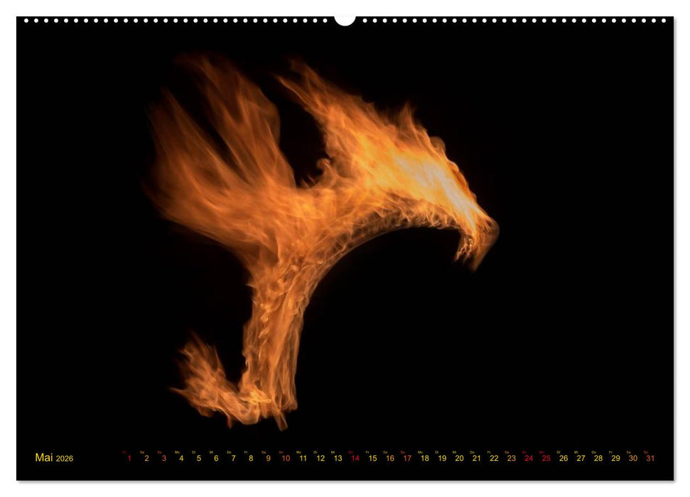 Feuerdrache (CALVENDO Premium Wandkalender 2026)