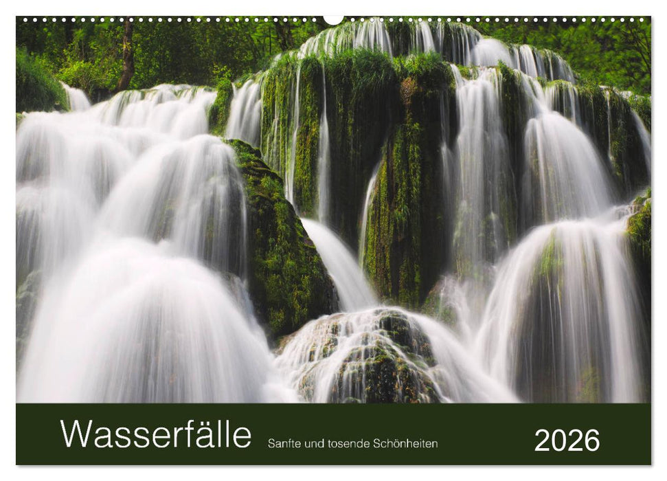 WASSERFÄLLE - Sanfte und tosende Schönheiten (CALVENDO Wandkalender 2026)