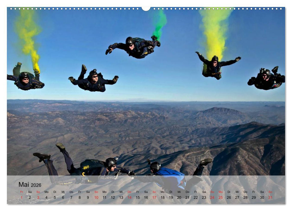 Fallschirmspringer. Absprung der U.S. Navy Seals (CALVENDO Wandkalender 2026)