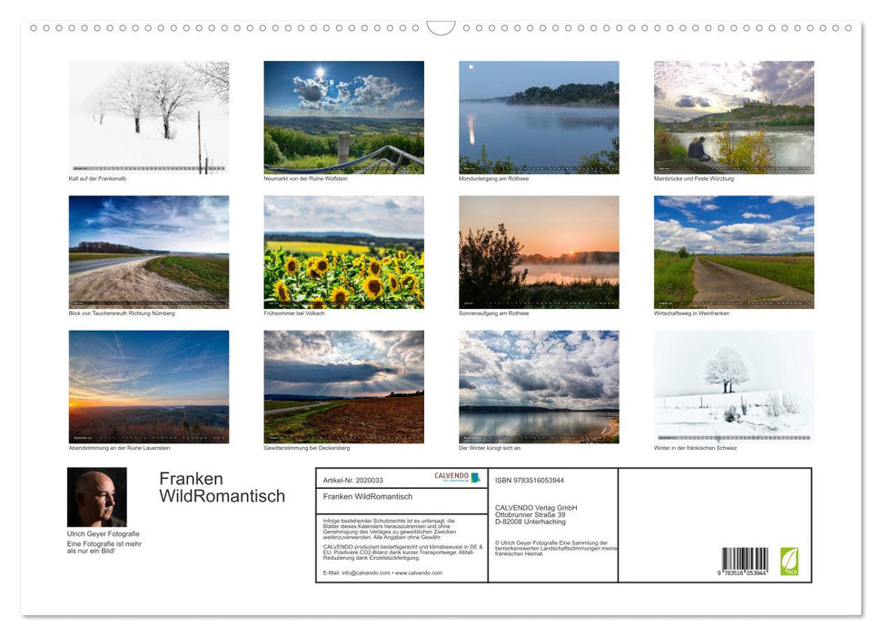 Franken WildRomantisch (CALVENDO Wandkalender 2026)