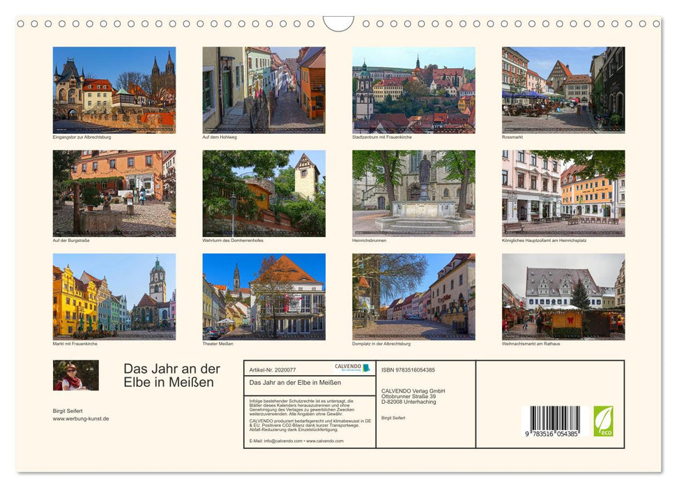 Das Jahr an der Elbe in Meißen (CALVENDO Wandkalender 2026)