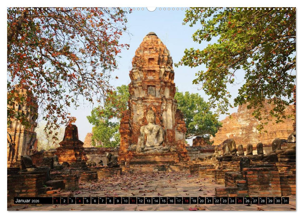 Ayutthaya - Thailands alte Hauptstadt (CALVENDO Wandkalender 2026)