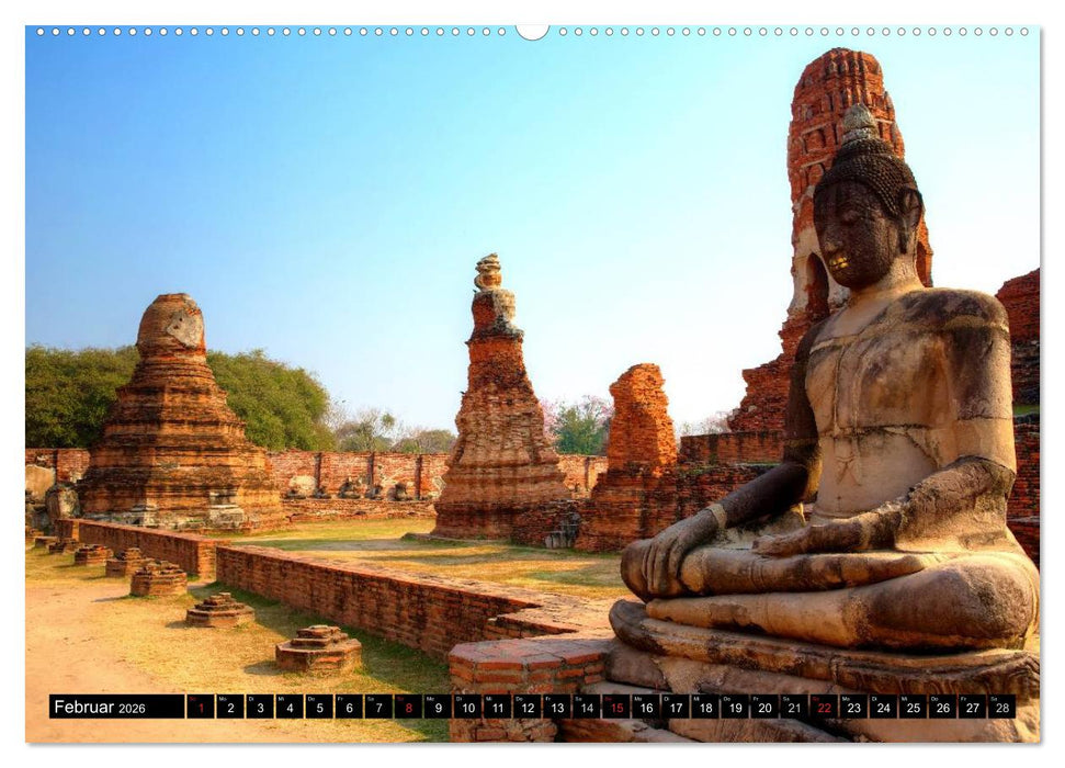 Ayutthaya - Thailands alte Hauptstadt (CALVENDO Wandkalender 2026)