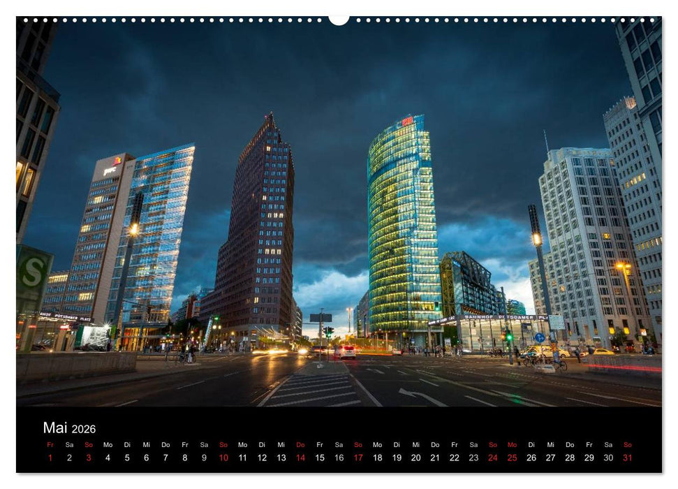 Die Blaue Stunde in Berlin (CALVENDO Premium Wandkalender 2026)