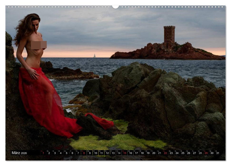 Côte d'Azur - Landschaftsaktbilder in der Natur (CALVENDO Wandkalender 2026)