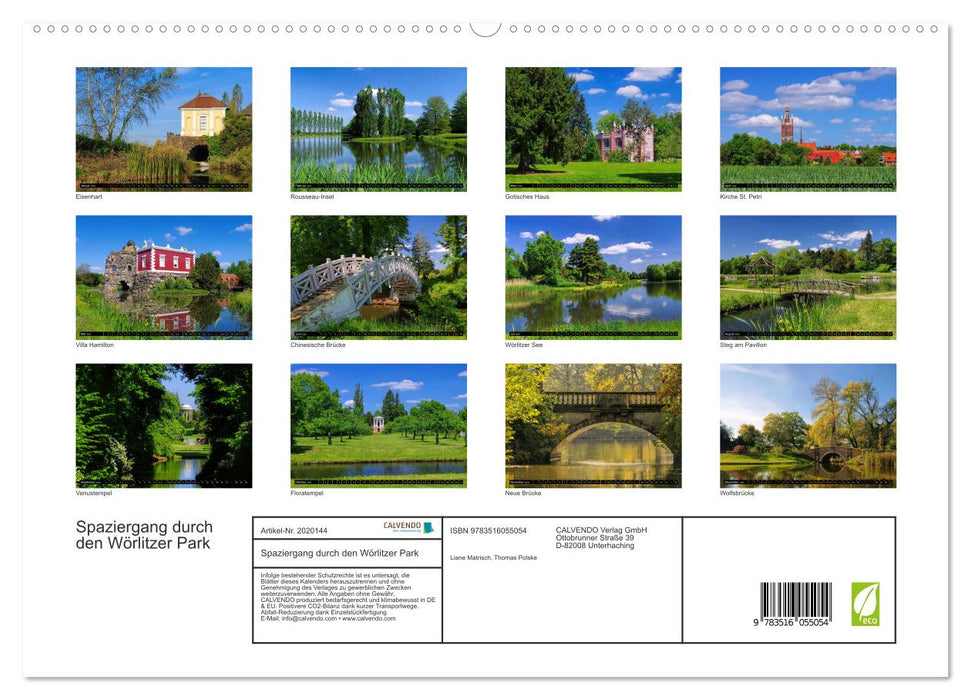 Spaziergang durch den Wörlitzer Park (CALVENDO Premium Wandkalender 2026)