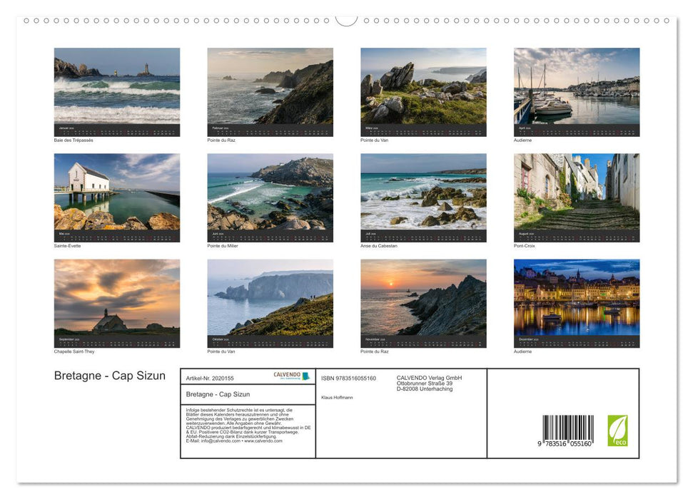 Bretagne - Cap Sizun (CALVENDO Premium Wandkalender 2026)