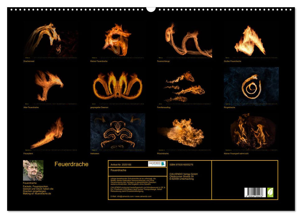 Feuerdrache (CALVENDO Wandkalender 2026)
