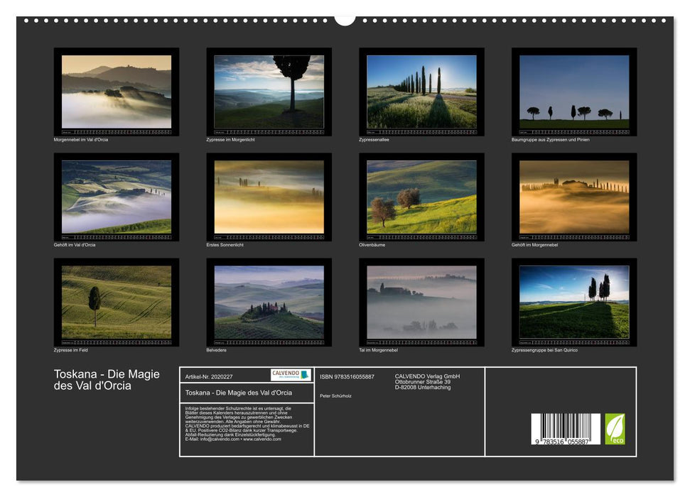 Toskana - Die Magie des Val d'Orcia (CALVENDO Premium Wandkalender 2026)