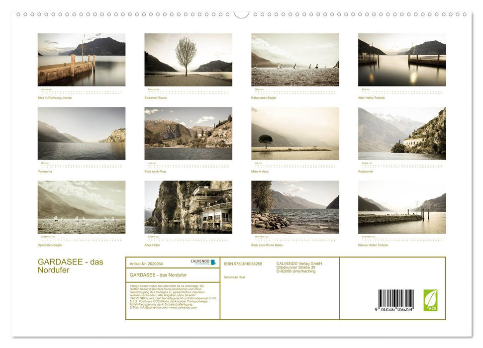 GARDASEE - das Nordufer (CALVENDO Premium Wandkalender 2026)