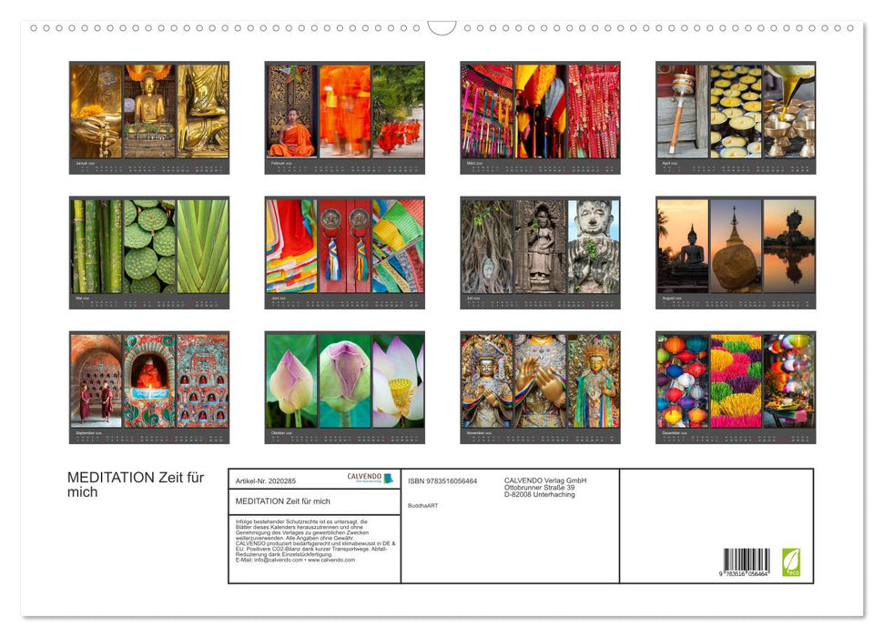 MEDITATION Zeit für mich (CALVENDO Wandkalender 2026)