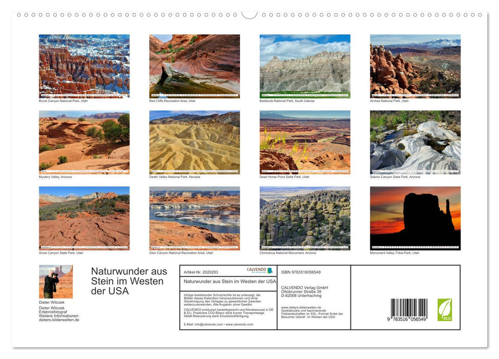 Naturwunder aus Stein im Westen der USA (CALVENDO Premium Wandkalender 2026)