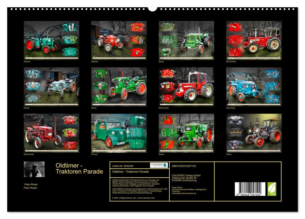 Oldtimer - Traktoren Parade (CALVENDO Premium Wandkalender 2026)