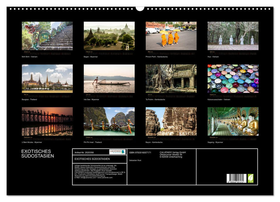 EXOTISCHES SÜDOSTASIEN (CALVENDO Wandkalender 2026)