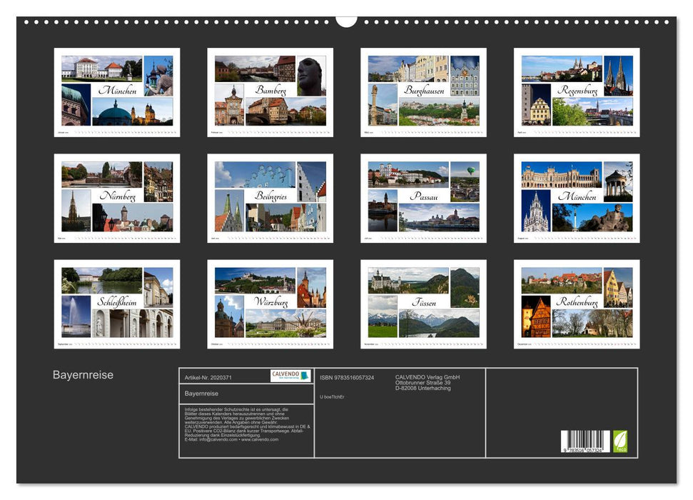 Bayernreise (CALVENDO Wandkalender 2026)