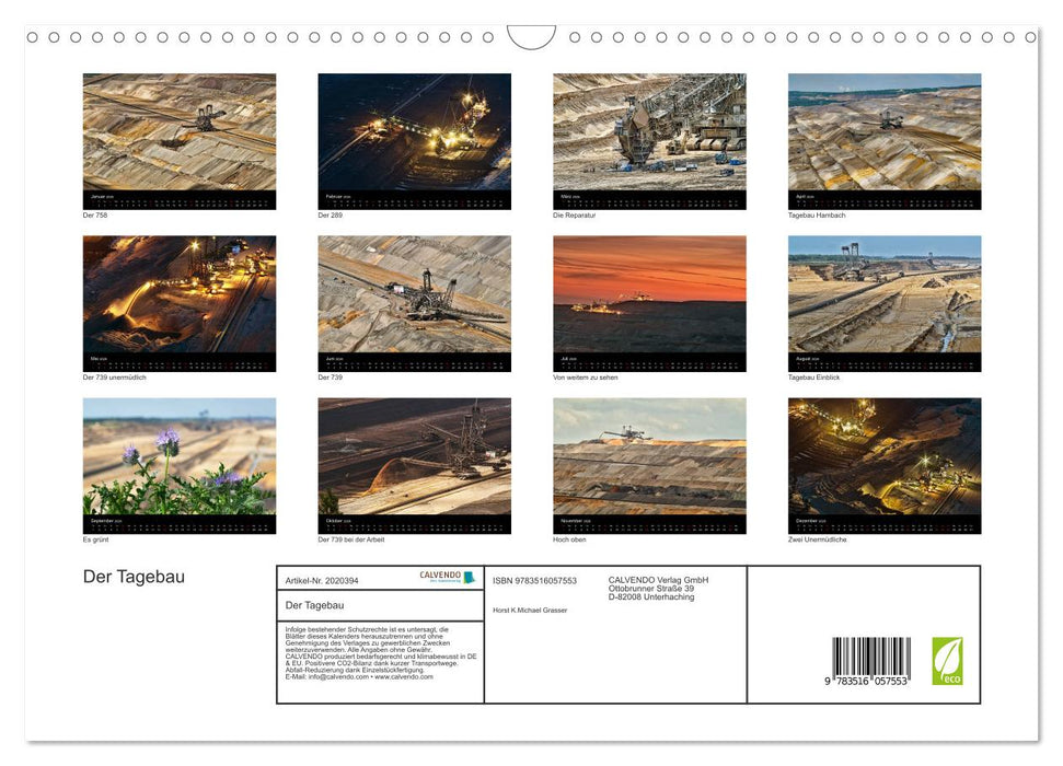 Der Tagebau (CALVENDO Wandkalender 2026)