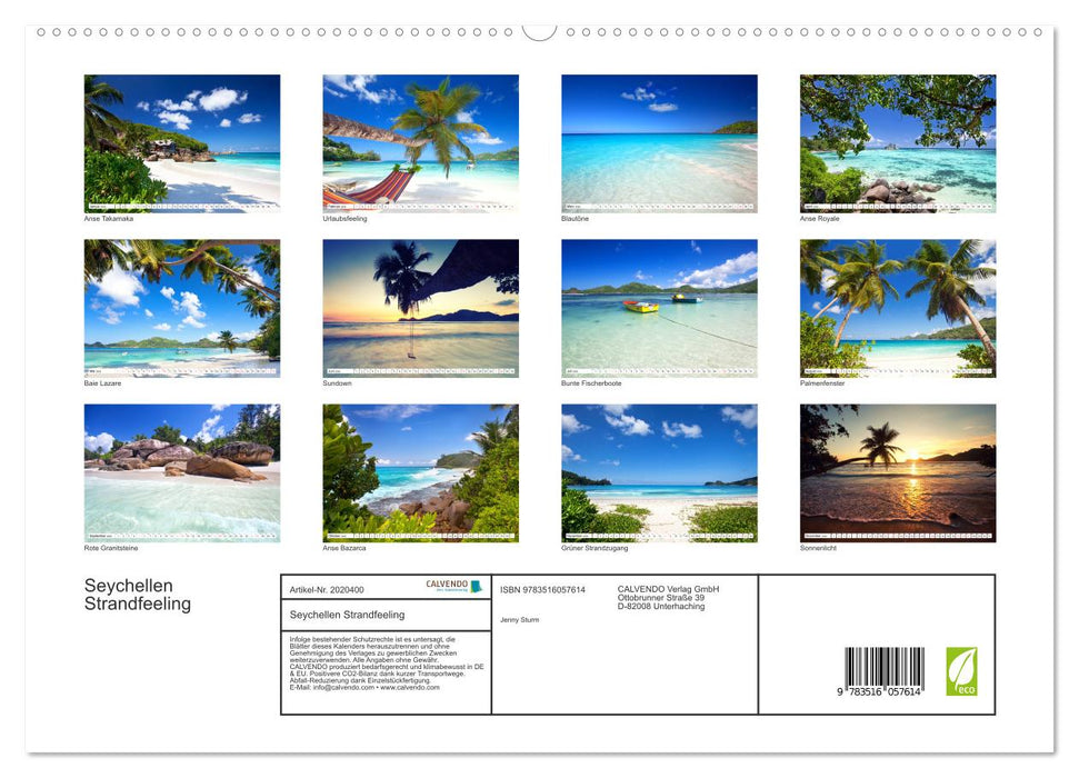 Seychellen Strandfeeling (CALVENDO Premium Wandkalender 2026)