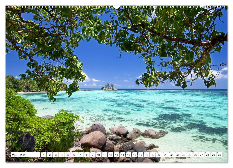 Seychellen Strandfeeling (CALVENDO Premium Wandkalender 2026)