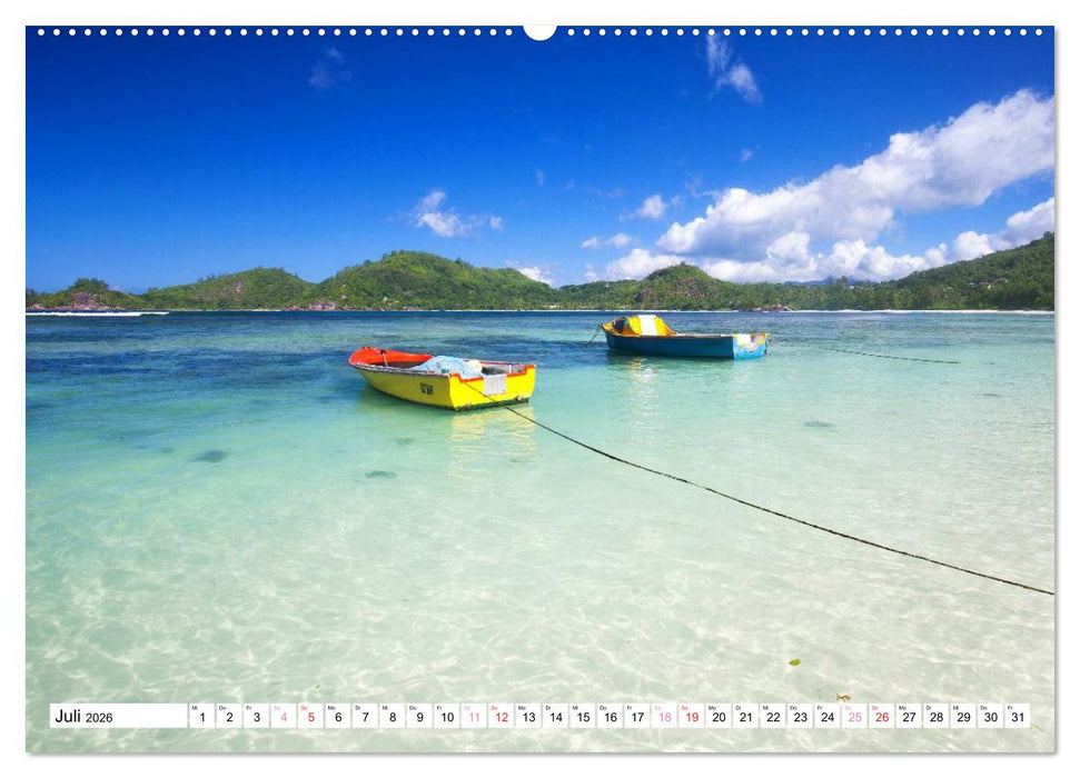 Seychellen Strandfeeling (CALVENDO Premium Wandkalender 2026)