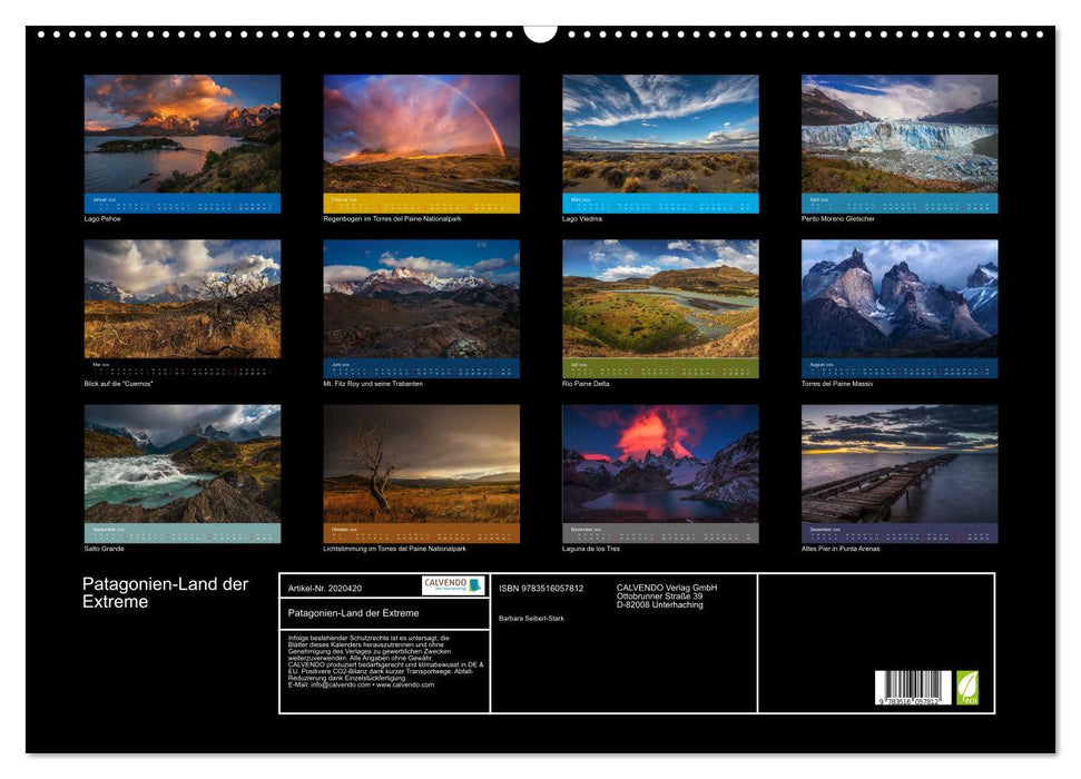 Patagonien-Land der Extreme (CALVENDO Wandkalender 2026)