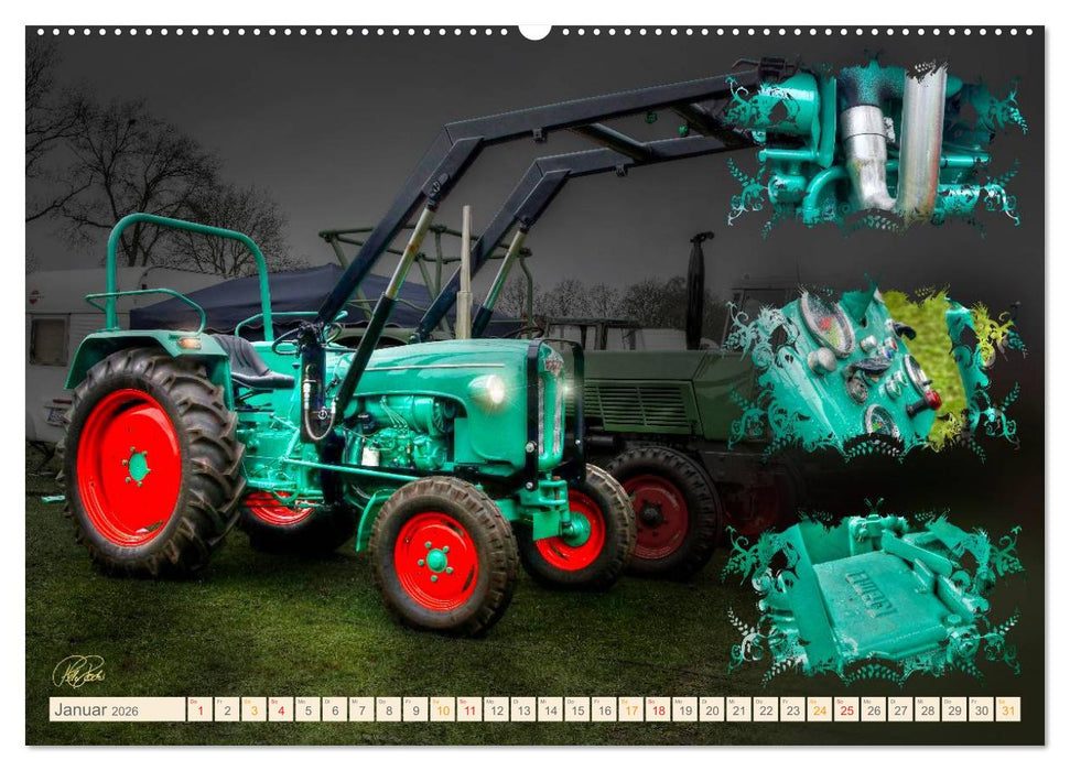 Oldtimer - Traktoren Parade (CALVENDO Wandkalender 2026)