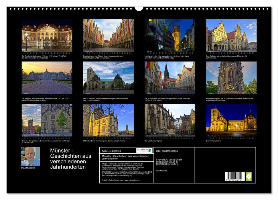 Münster - Geschichten aus verschiedenen Jahrhunderten (CALVENDO Wandkalender 2026)
