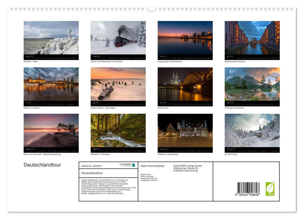 Deutschlandtour (CALVENDO Premium Wandkalender 2026)