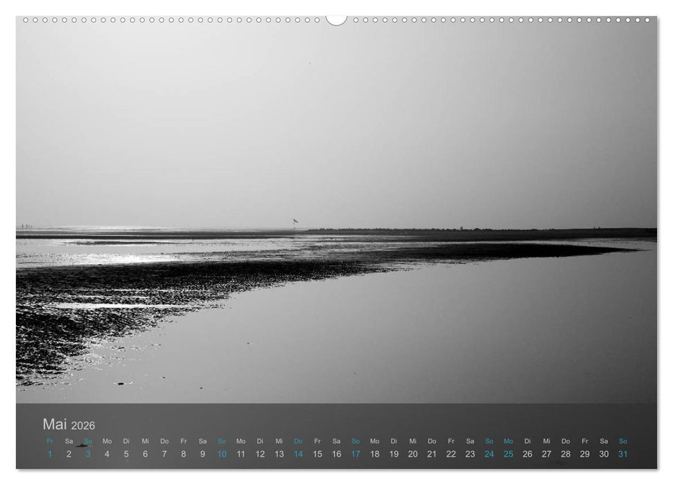 Seestücke. Schwarzweiße Nordseeimpressionen 2026 (CALVENDO Wandkalender 2026)