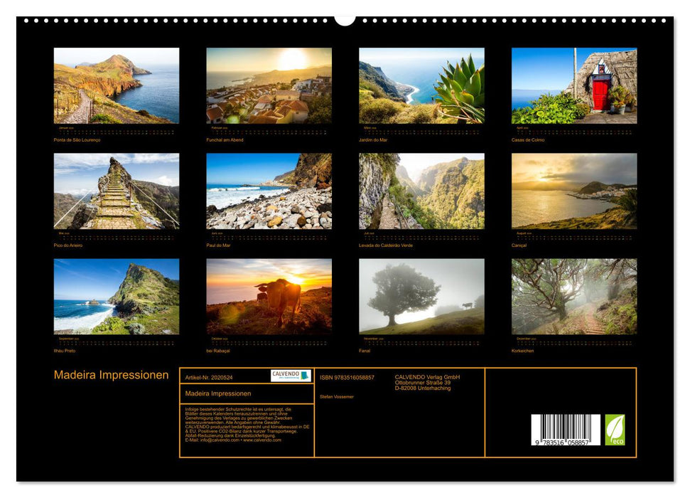 Madeira Impressionen (CALVENDO Premium Wandkalender 2026)